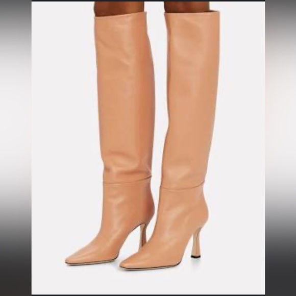 Wandler Shoes - WANDLER Lina Lambskin Leather Knee-High Boots Sepia Color Size 39.5 NIB